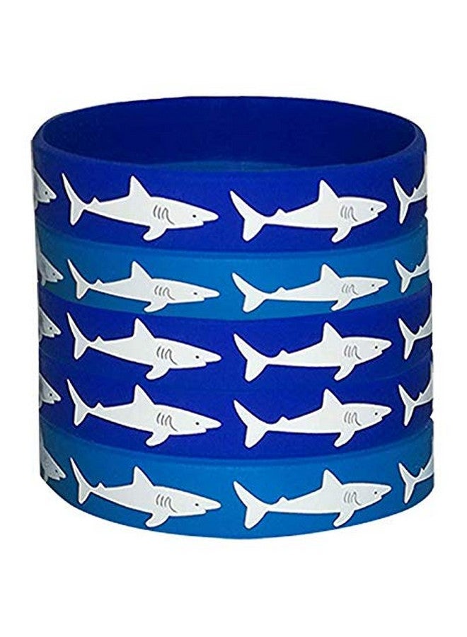 CupaPlay 48 Pcs Shark Party Favors Rubber Bracelets Under The Sea/Baby Shark Birthday Party Supplies Goodie Bag Stuffers Fillers Slicone Wristbands - Image 2