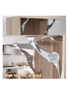 Excefore Lid Stay Hinges, 2 Pcs Toy Box Hinges Soft Close, Metal Heavy Duty Adjustable Lift and up Hinges, Soft Drop Lid Hinge for Cabinet Wardrobe & Toy Box  - Image 4