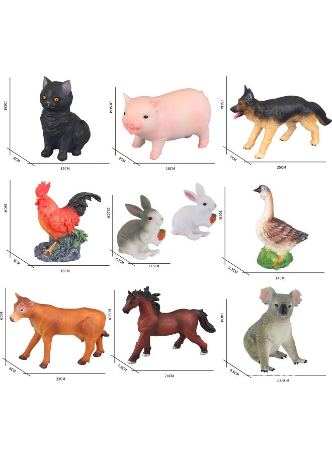 لعبة نموذج حيوانات اصطناعية تعليمية من البلاستيك الناعم الإدراكي للأطفال، زخارف مزرعة الدجاج والبط والإوز - اللون: 【مطاط ناعم】 دجاجة - Image 2