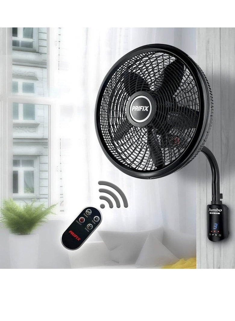 بريفيكس مروحة حائط بريفيكس جامبو WFJ211 بريموت، اسود، عدد المنافذ: 4 1000 واط - Image 2