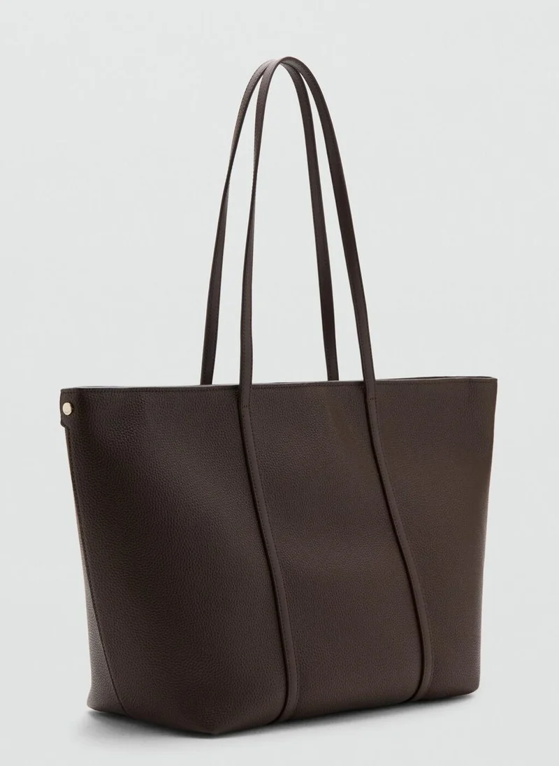 MANGO Shopper Bag With Double Handle