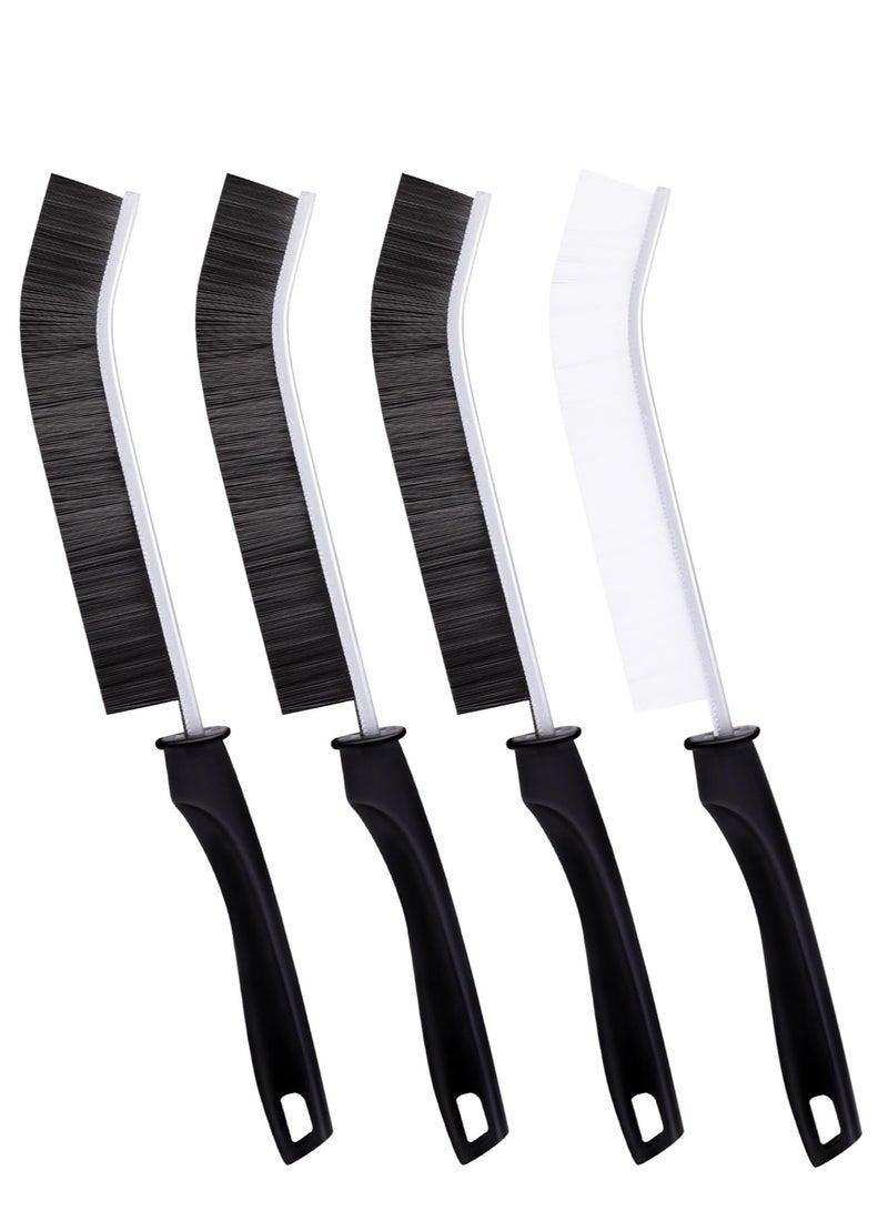4PCS Gap & Crevice Cleaning Brush 23.5 cm – Multifunctional Groove Cleaning Tool with Stiff Fine PET Bristles for Tight Spaces, Sink Edges, Tile Gaps, Faucets, Shower Rails, Window Tracks, Sliding Doors & Kitchen Surfaces, Ergonomic Handle with Hanging Hole - Image 1