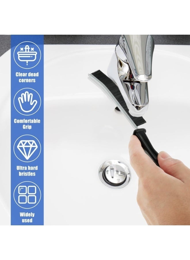 4PCS Gap & Crevice Cleaning Brush 23.5 cm – Multifunctional Groove Cleaning Tool with Stiff Fine PET Bristles for Tight Spaces, Sink Edges, Tile Gaps, Faucets, Shower Rails, Window Tracks, Sliding Doors & Kitchen Surfaces, Ergonomic Handle with Hanging Hole - Image 4