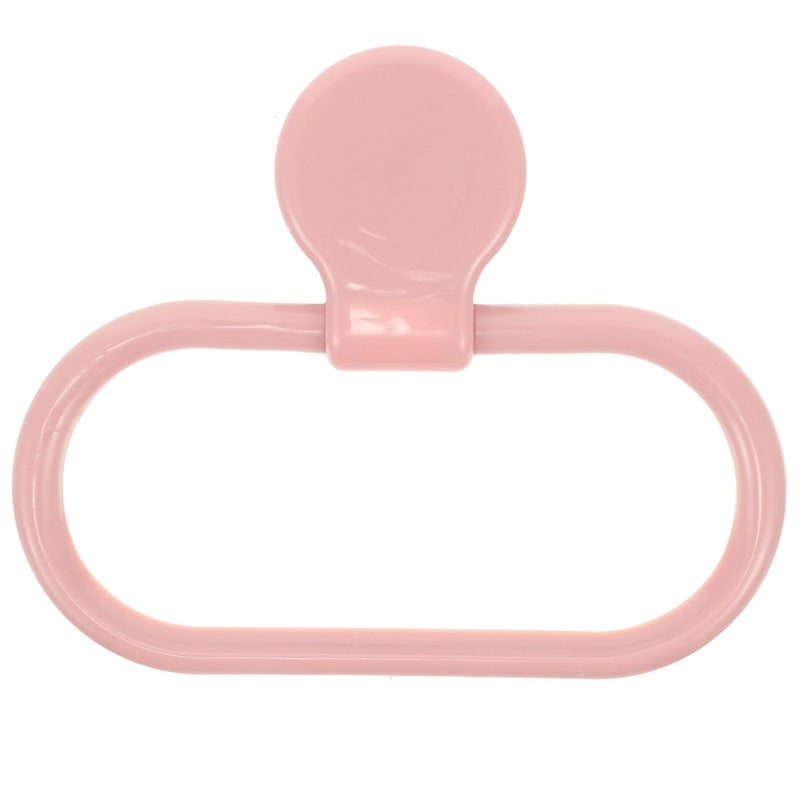 Self Adhesive Towel Holder Ring No Drilling Easy Peel and Stick Wall Mounted Pink - Image 2