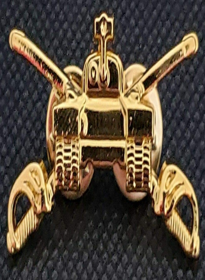 DEURA US Army Tank Infantry Armor Officer Collar Hat Brass Patch Badge 1 1/4" Pin Insignia - Image 2