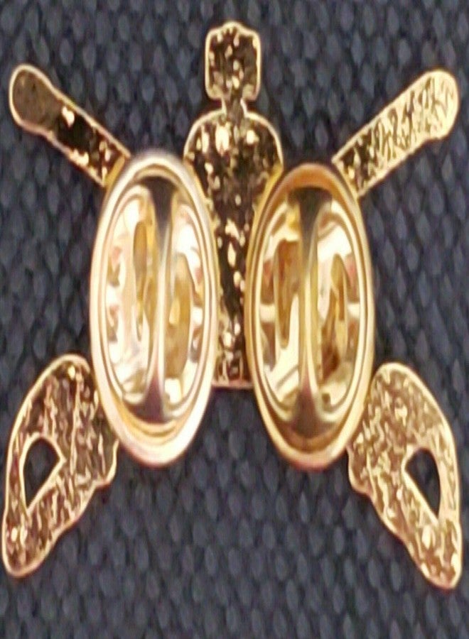 DEURA US Army Tank Infantry Armor Officer Collar Hat Brass Patch Badge 1 1/4" Pin Insignia - Image 3