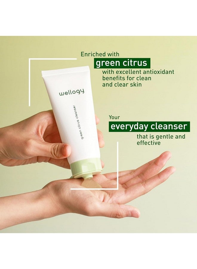 Wellogy Korean Daily Foaming Face Wash with Salicylic Acid and Green Citrus Extract for Sensitive Skin, Vegan | Gentle Face Cleanser, Acne Treatment, Lightweight Formula | 100ml - Image 3