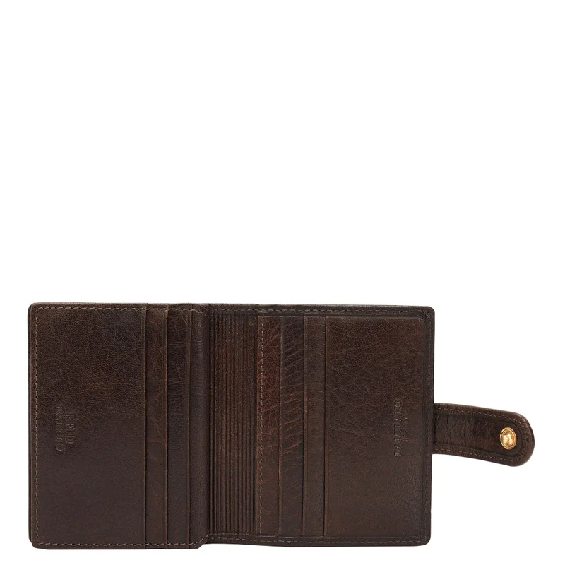 دا ميلانو Multi Slot Leather Card Case - Brown