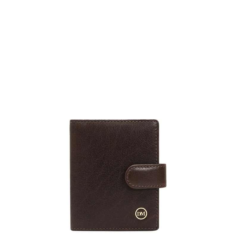 دا ميلانو Multi Slot Leather Card Case - Brown