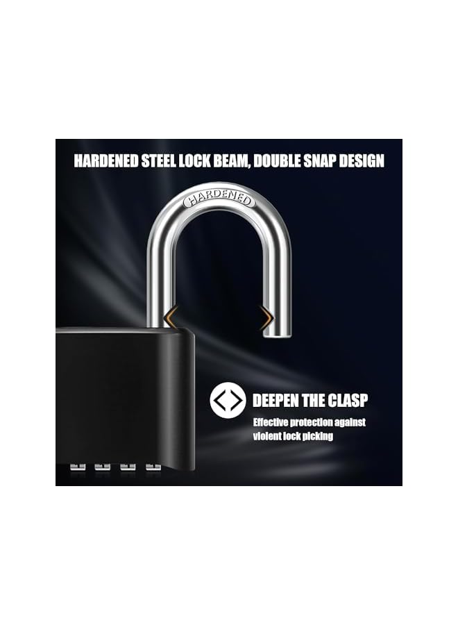 PROMASS PROMASS Combination Lock, 4 Digit Heavy Duty Combination Lock Outdoor Waterproof Padlock 1.3 Inch Shackle for Gate, Fence,Toolbox, Case, Hasp Storage, Gym Locker, Sports Locker, School Locker  - Image 4