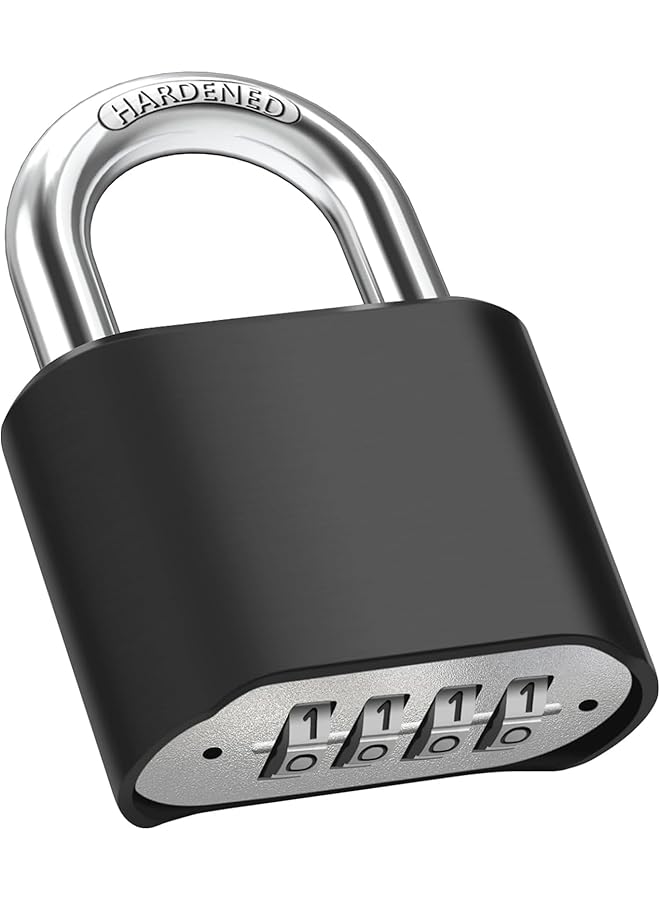 PROMASS PROMASS Combination Lock, 4 Digit Heavy Duty Combination Lock Outdoor Waterproof Padlock 1.3 Inch Shackle for Gate, Fence,Toolbox, Case, Hasp Storage, Gym Locker, Sports Locker, School Locker  - Image 1