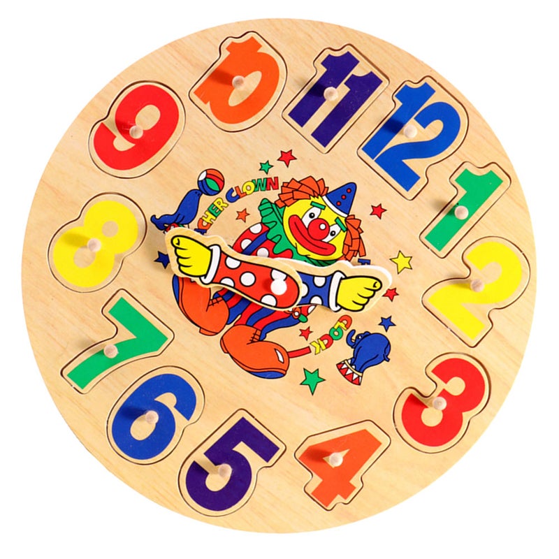 1 set of Clock Clown Puzzle Toy Sorting Toy Toy - Image 1