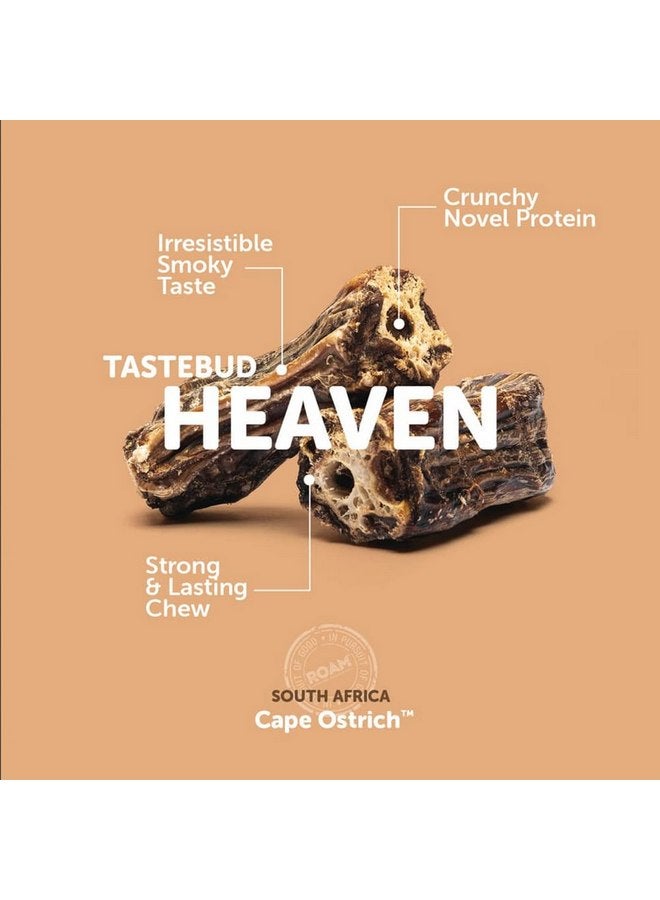 ROAM Pet Treats Ossy Cuts - Ostrich Neck Dog Chew for Small to Medium Dogs, 1.4 Ounce Pack of 3 - Contains 6 Chews Total - Image 4