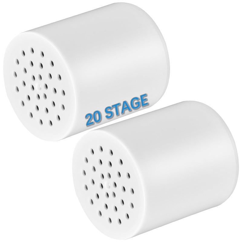 Flyisland Shower Filter Replacement Cartridge 20 Stage High Output SF100  SF220 Shower Filters For Hard Water Universal Replacement Cartridge Waters Purifier  Shower Water Softener (2 Pack) - Image 1