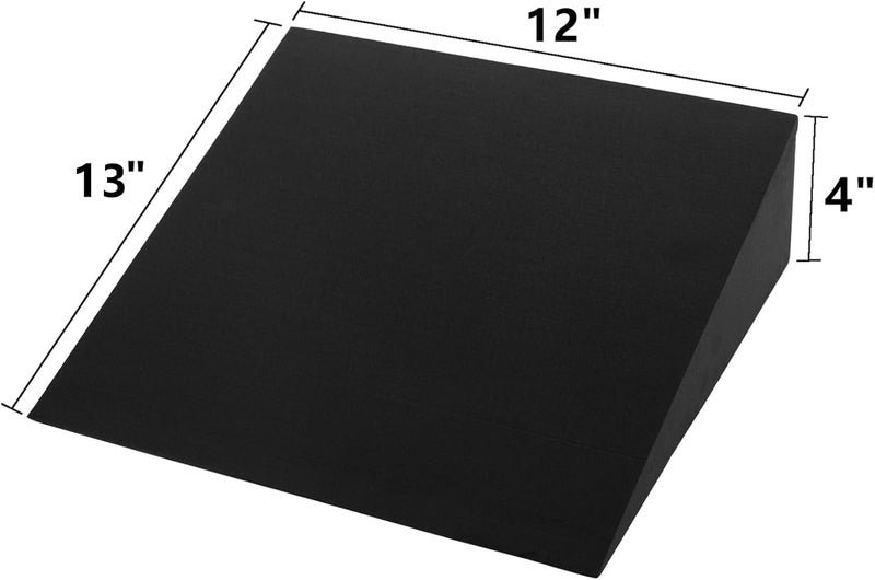 DEAYOU 2 Pack Yoga Foam Wedge, 13" EVA Foam Calf Stretch Slant Board for Lower Leg Strength Improve, Squat Wedge Incline Block for Workout, Exercise, Knee Pad, Back Support, Footrest Cushion (Black) - Image 2