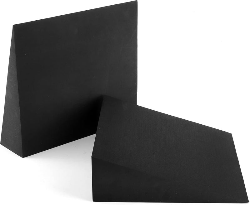 DEAYOU 2 Pack Yoga Foam Wedge, 13" EVA Foam Calf Stretch Slant Board for Lower Leg Strength Improve, Squat Wedge Incline Block for Workout, Exercise, Knee Pad, Back Support, Footrest Cushion (Black) - Image 4