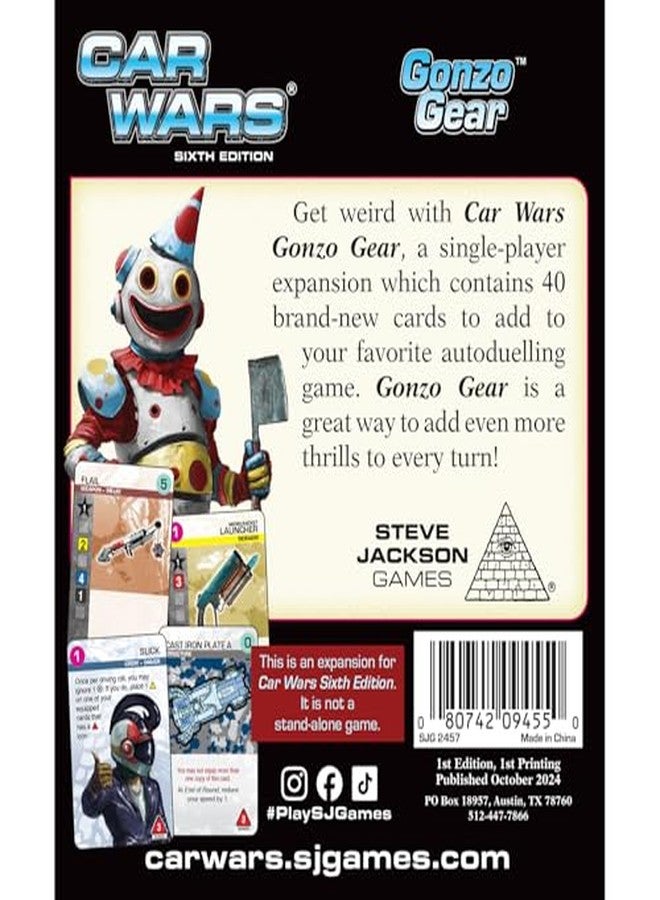 STEVE JACKSON GAMES Car Wars Gonzo Gear - Steve Jackson Games Expansion - Armored and Advanced Gear for Car Wars - Customization Options for Combat Vehicles - Great for Fans of Strategic Vehicular Battles - Image 2