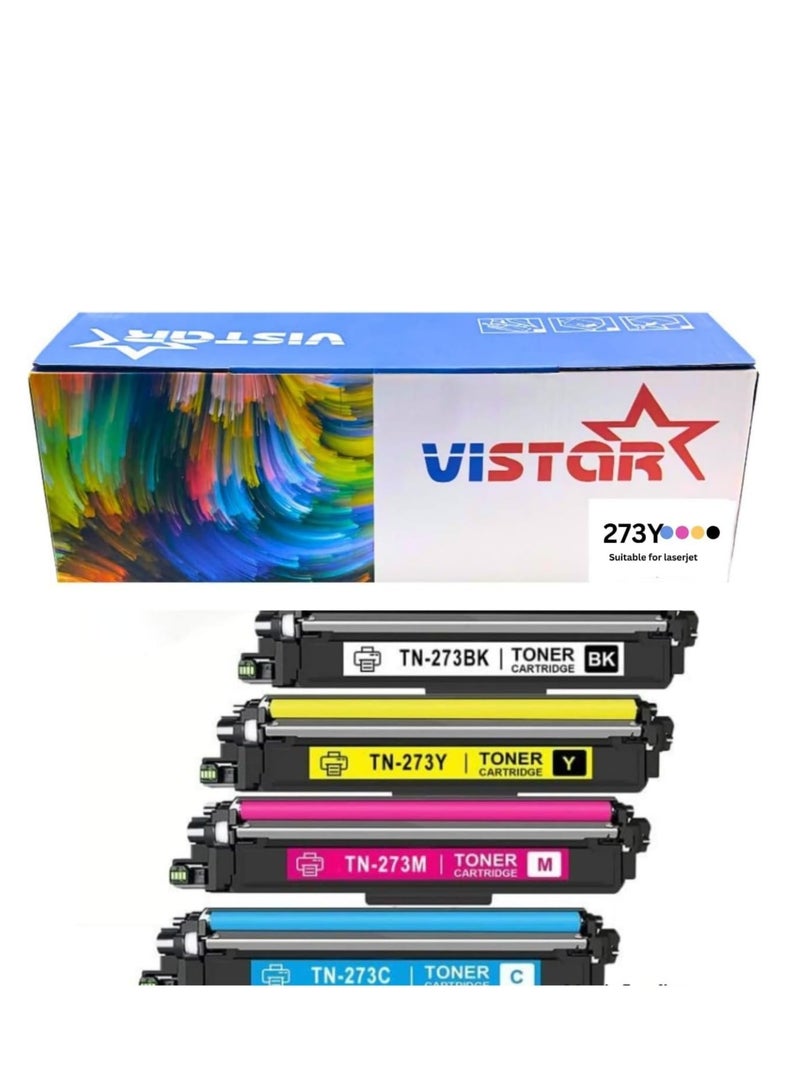 حزمة حبر متوافقة Vistar 273Y 5 قطع لطابعة Brother M281FDW، 2 أسود | أزرق | أرجواني | أصفر
