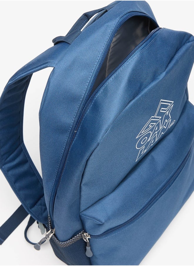 Oaklan by Shoexpress - Logo Print backpack with Zip Closure and Adjustable Starp - Image 1
