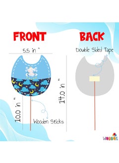 WOBBOX Wobbox Baby Shower Decoration Items| Baby Shower Ceremony Photo Booth Props for Photoshoot, Milestone Crad& Mom to Be Sash, Godh Bharai Ceremony Decoration Kit-(FP556)  - Image 3