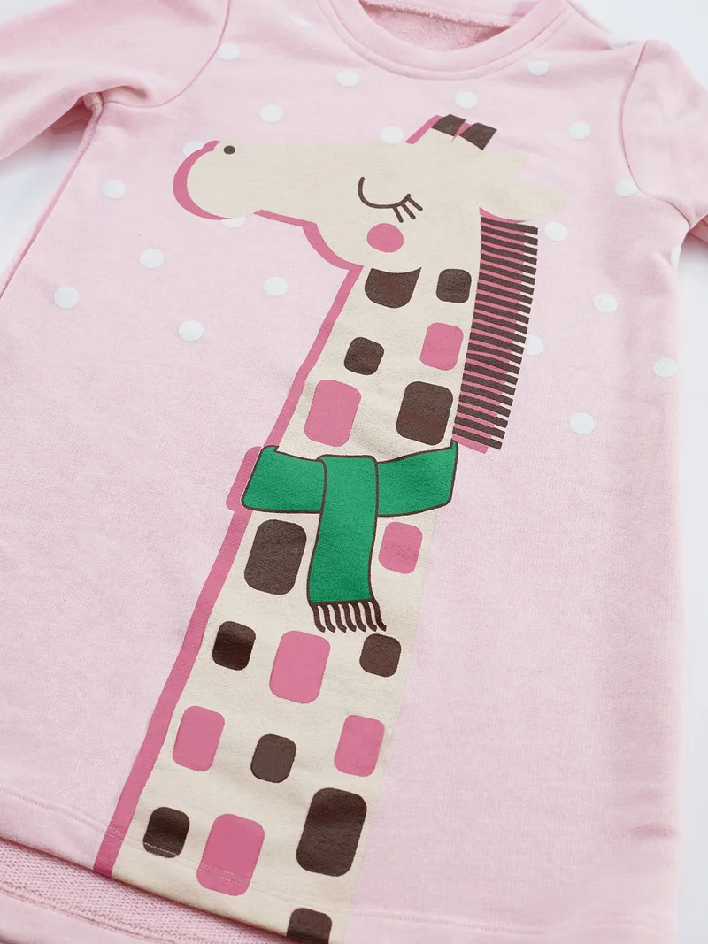 Denokids Giraffe Print Dress