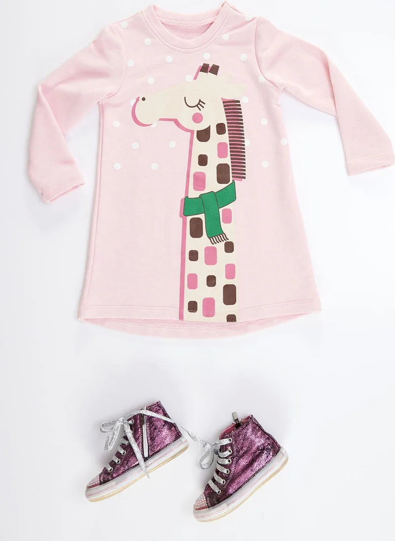 Denokids Giraffe Print Dress