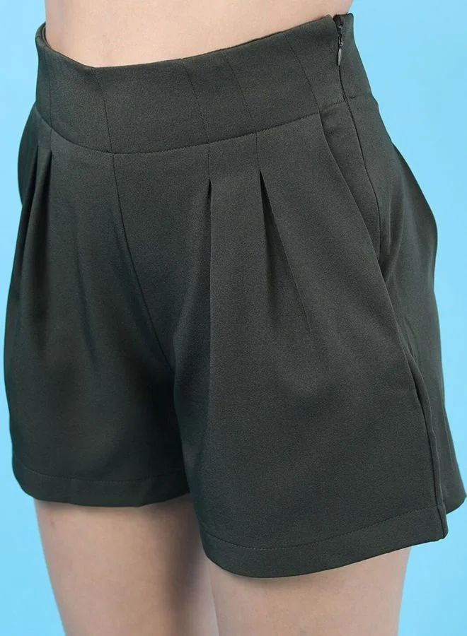 Freehand  Women Flared Solid Mid Rise Shorts for Women | Best Price UAE