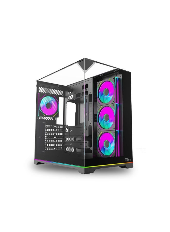 TWISTED MINDS Gaming Case, ELITE Mid Tower PC Case, Tempered Glass Side Panel, ATX / M-ATX / Mini-ITX Support, High Airflow Design | TM-ELITE-B black - Image 1