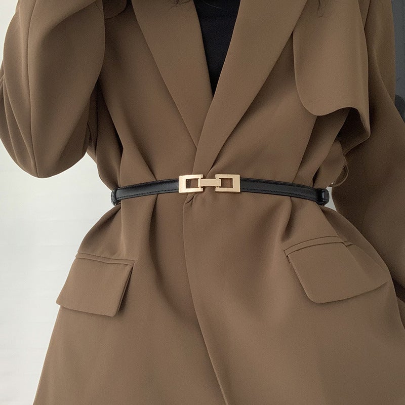 Korean-Style Ladies Belt for Dresses Sweaters Coats CAMEL - Image 4
