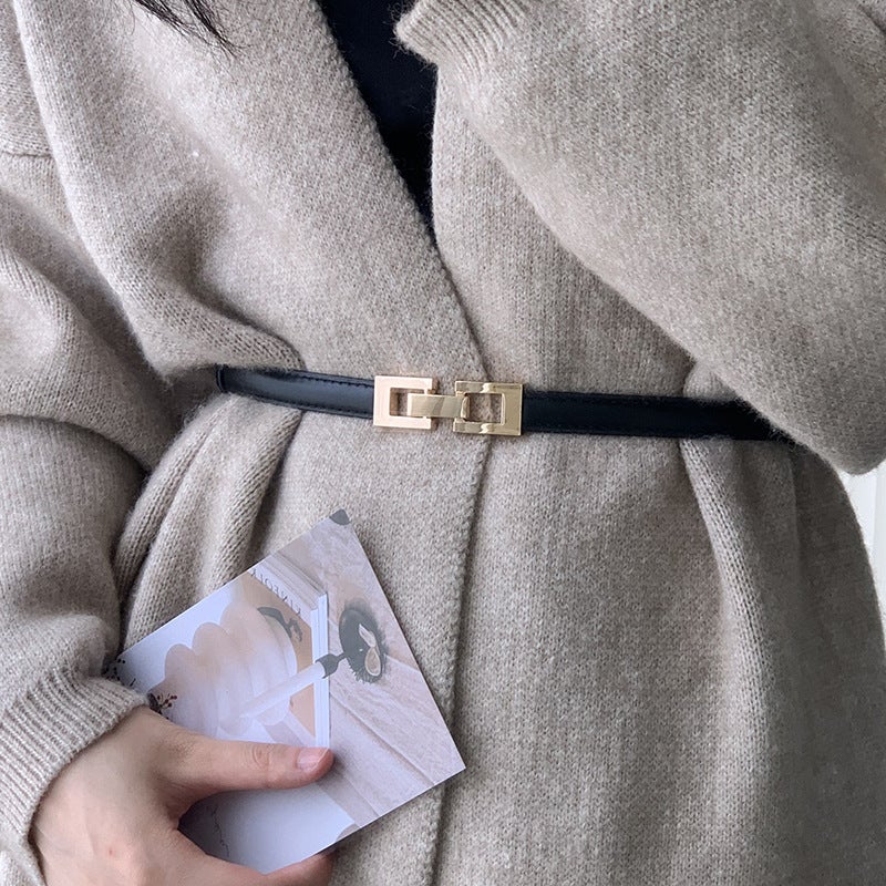 Korean-Style Ladies Belt for Dresses Sweaters Coats CAMEL - Image 5