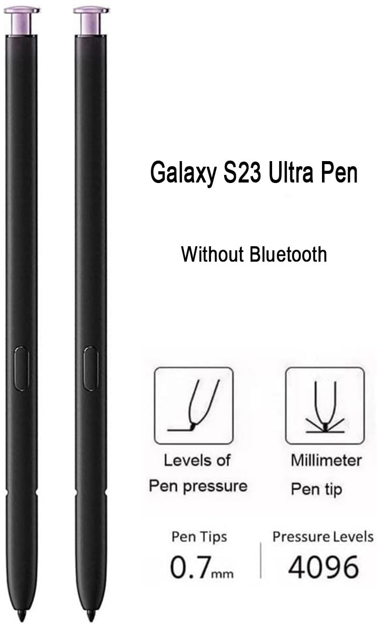Befzygwk 2 Pcs Galaxy S23 Ultra S Pen Replacement for Samsung Galaxy S23 Ultra 5G Touch Stylus Pen, S23 S Pen Without Bluetooth Replacement Tips/Nibs (Lavender) - Image 3
