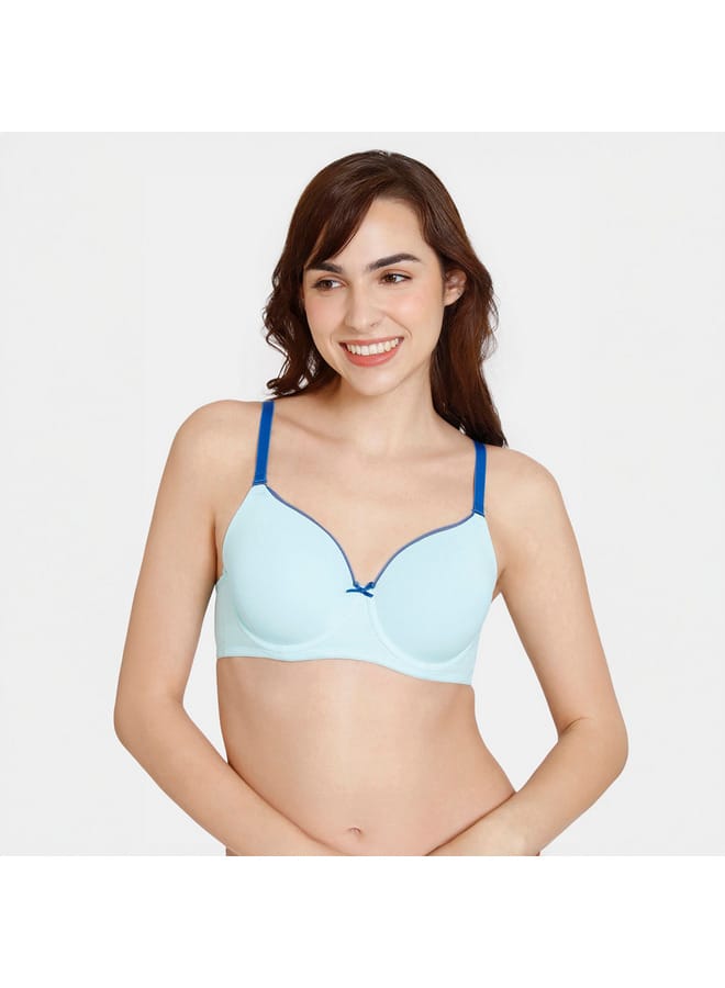 zivame Zivame Solid Wired Padded T-shirt Bra with Adjustable Straps - Image 1
