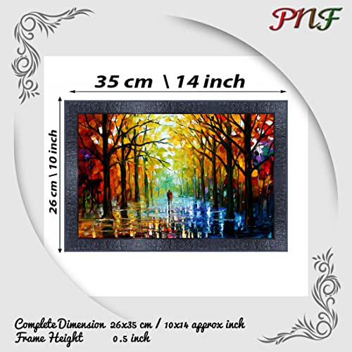 pnf Poster And Frames Hand Painted Landscape Scenery Wooden Photo Frame With Acrylic Sheet | Living Room, Bedroom | Home Decoration | Best Gifting Option (10 * 14inch,Multicolour,Synthetic) 27728 - Image 2