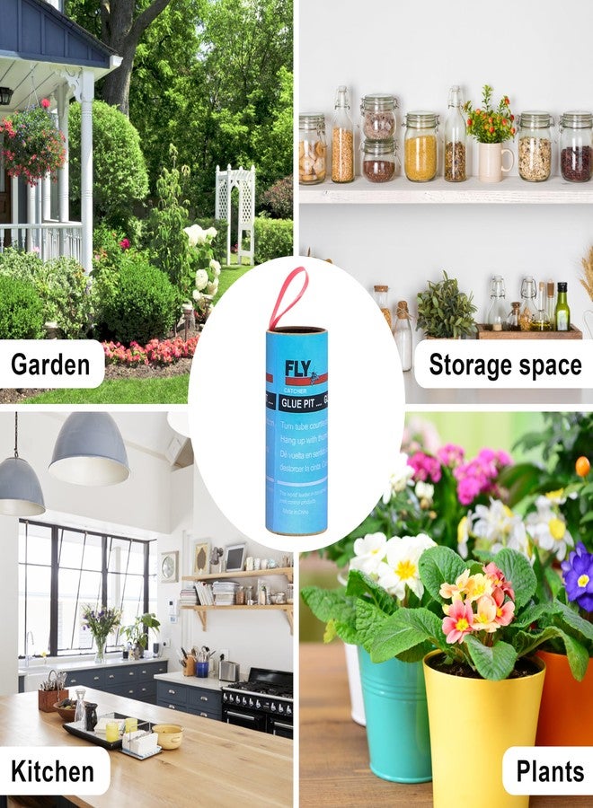 Stingmon 40 Pack Fly Trap, Fruit Fly Traps Indoor for Home, Fly Strips Traps Outdoor Hanging, Flying Insect Trap, Fly Tape Paper Ribbon, Gnat Traps for Bug, Insect, Pest, Mosquito - Image 5