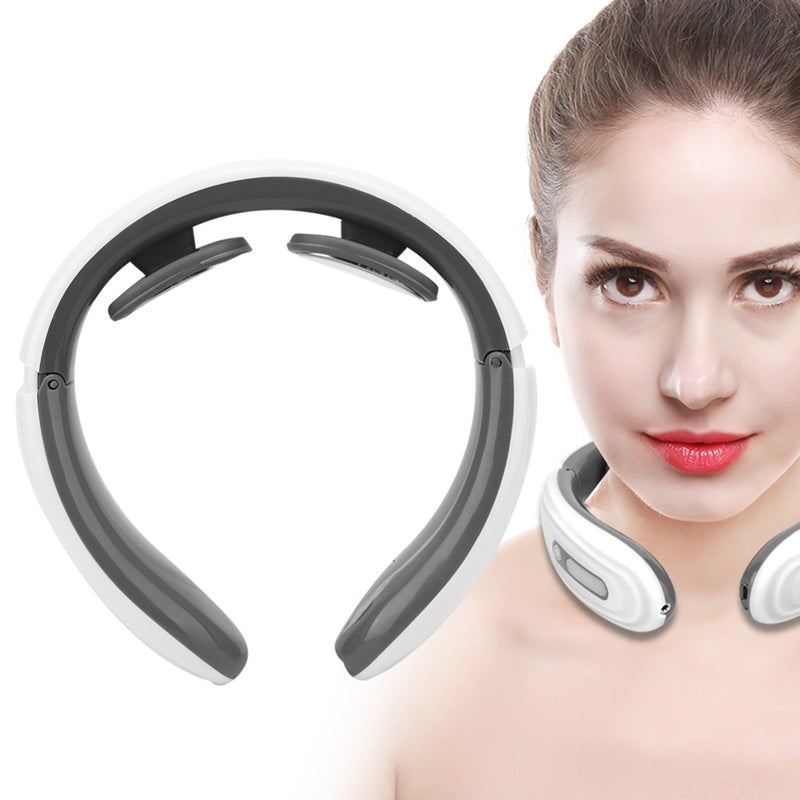 Electric Pulse Cervical Vertebra Massager Neck Shoulder Pain Relief Physiotherapy Instrument White - Image 5