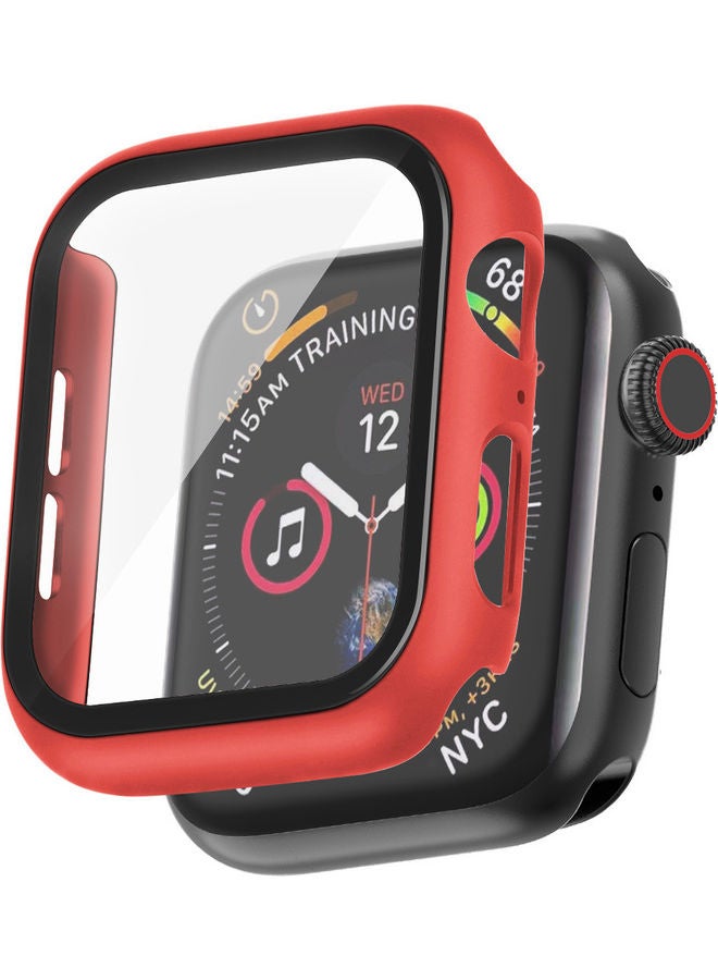 NIBEMINENT Toughed Film Protective Watch Case Suitable For Apple 4/5/6 Generation 40mm Red - Image 1