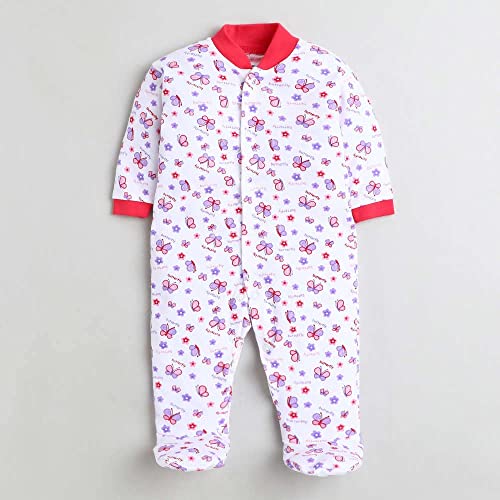 EIO 100% Cotton Baby Rompers Sleepsuits Jumpsuits Night Suits for Newborn Baby Boys & Girls | Soft Infant Bodysuit | Pack of 3 Kids Rompers - Image 2