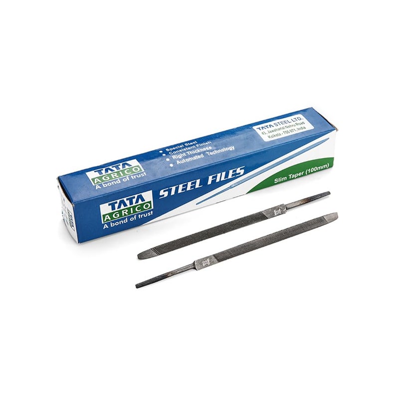 AGRICO Tata Agrico 19 cm Slim Taper FilePack of 11 100 mm Black Colour - Image 1