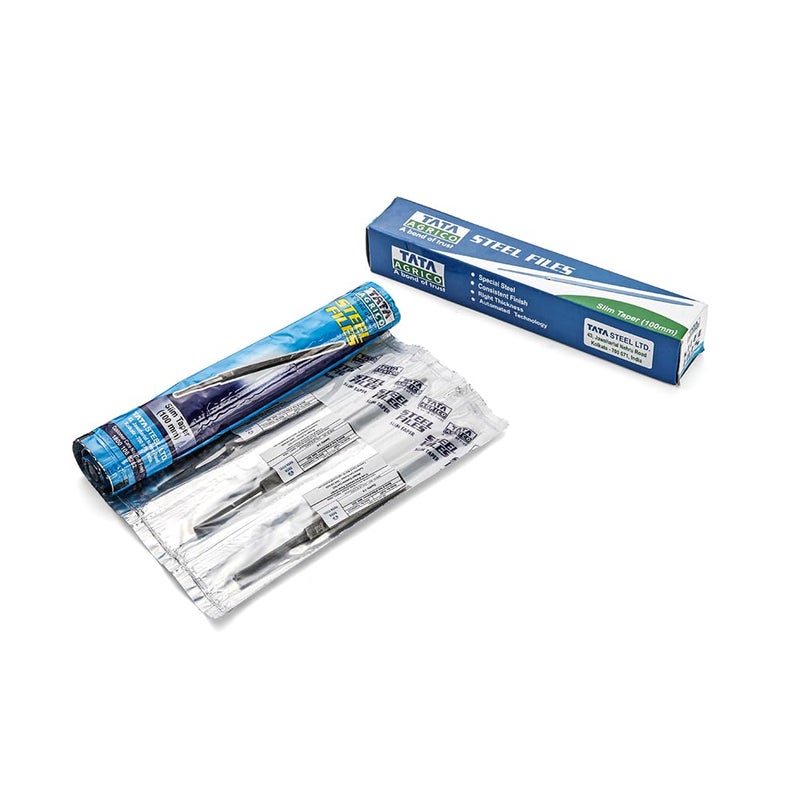 AGRICO Tata Agrico 19 cm Slim Taper FilePack of 11 100 mm Black Colour - Image 2
