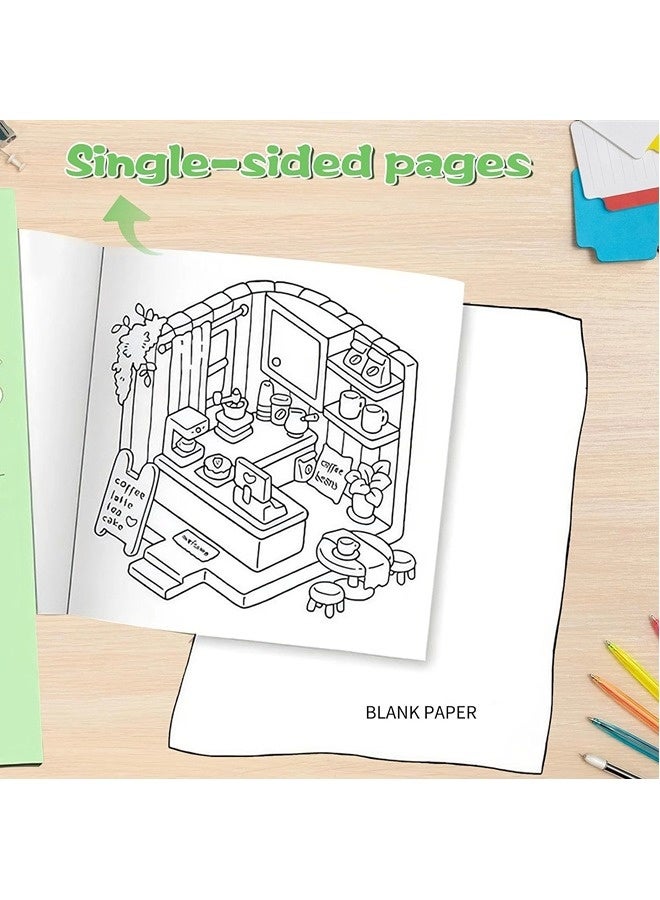 Girl's Moment: A Stress Relief Coloring Book for Adults and Teens, featuring 40 pages of relaxing cubbyhole designs and a whimsical animated cover. Perfect for teens and adults, it's an ideal way to relieve stress and express art. It also makes a great gift for Valentine's Day, Ramadan, birthdays, and more. - Image 3