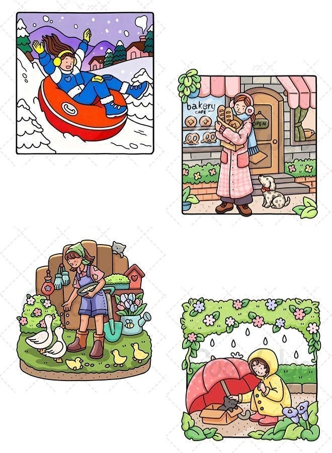فيكسبلورن كتاب تلوين لتخفيف التوتر كتاب تلوين صور كتاب تلوين للأطفال كتاب تلوين إبداعي يحتوي كل كتاب على 48 صفحة - Image 5