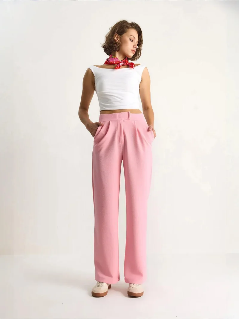 بيانكو لوتشي بنطلون لوكسي مستقيم بخصر عالٍ