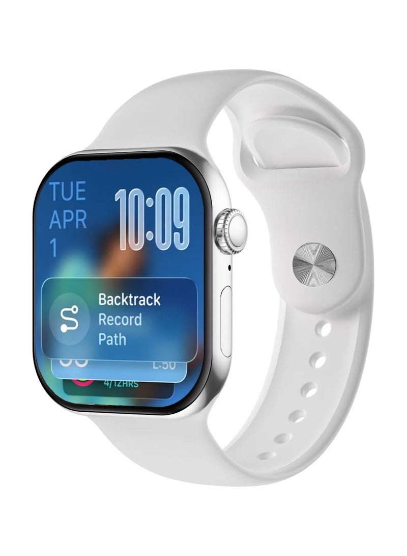 GREEN LION Communicate Smart Watch 2.07 inch HD IPS Display Compatible with iOS & Android / Ai Assistant ChatGPT / Bluetooth Calls / Smartwatch / Built-In Game, WhatsApp, Flashlight, Ai Painting Mode, Find My Watch - Silver - Image 1