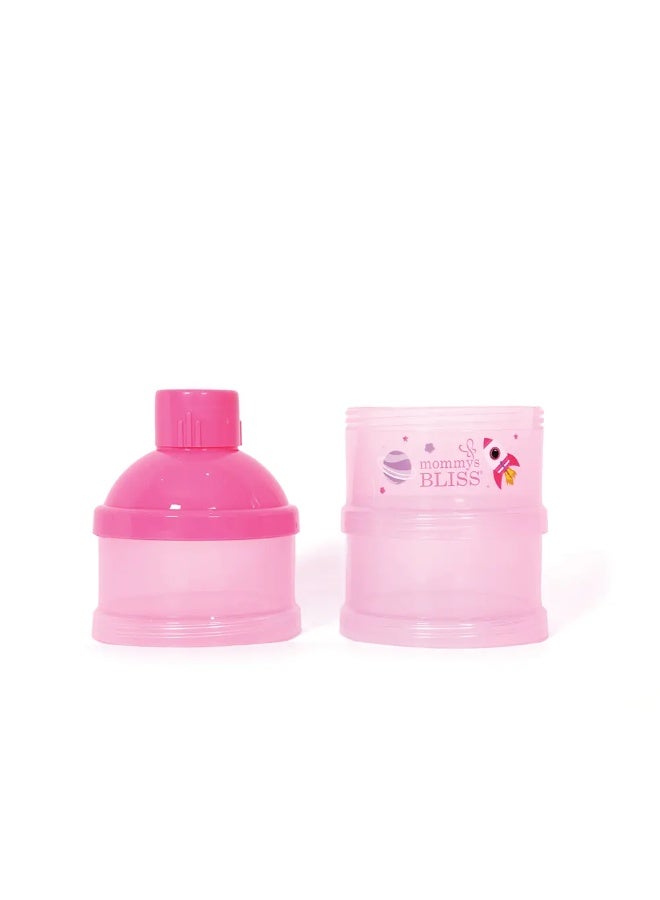 ماما بليس حافظة حليب بودرة ثلاثية الطبقات للأطفال والرضع، خالية من مادة BPA، موزع حليب محمول بتصميم مانع للانسكاب (وردي) - Image 2