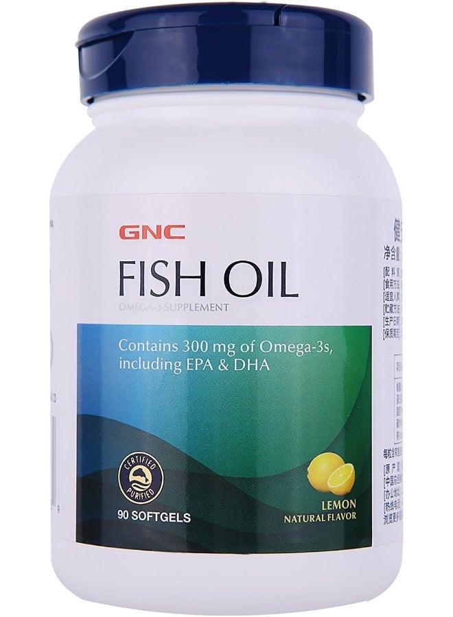 GNC Fish Oil Lemon_90 Softgels - Image 2