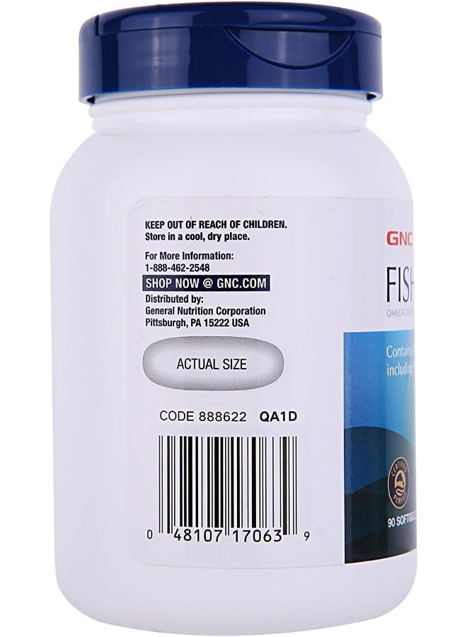 GNC Fish Oil Lemon_90 Softgels - Image 3