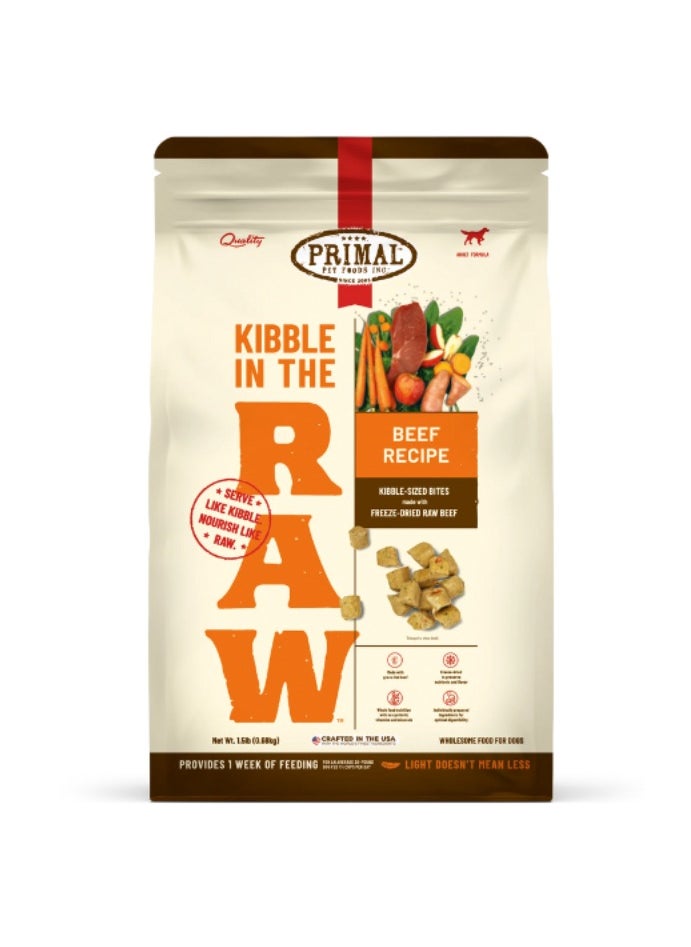 Primal Pet Foods Beef Kibble In The Raw Complete And Balanced Diet For Dogs 710g 