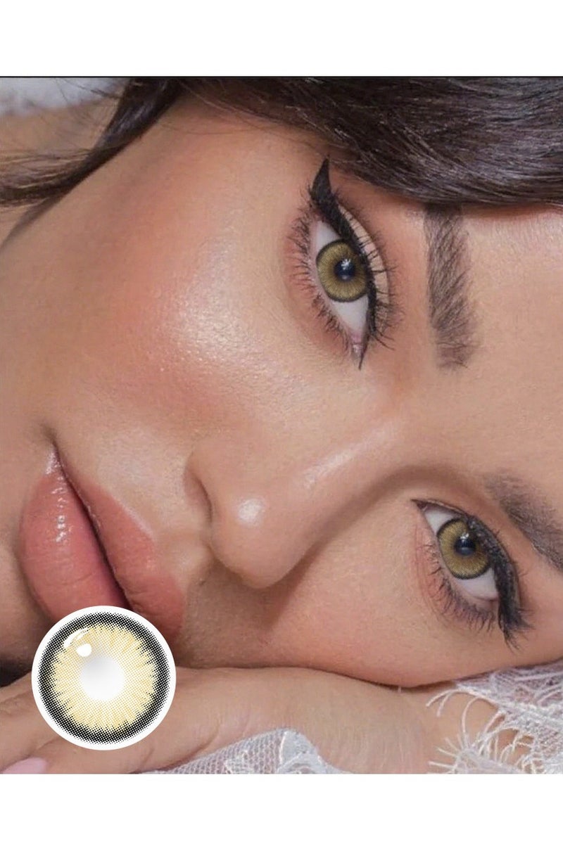 UYAAI Mirage Brown Lenses Yearly Colored Contact Lenses, Unisex Cosmetic Contact Lenses, Natural Fashion Lenses, With Case - Image 1