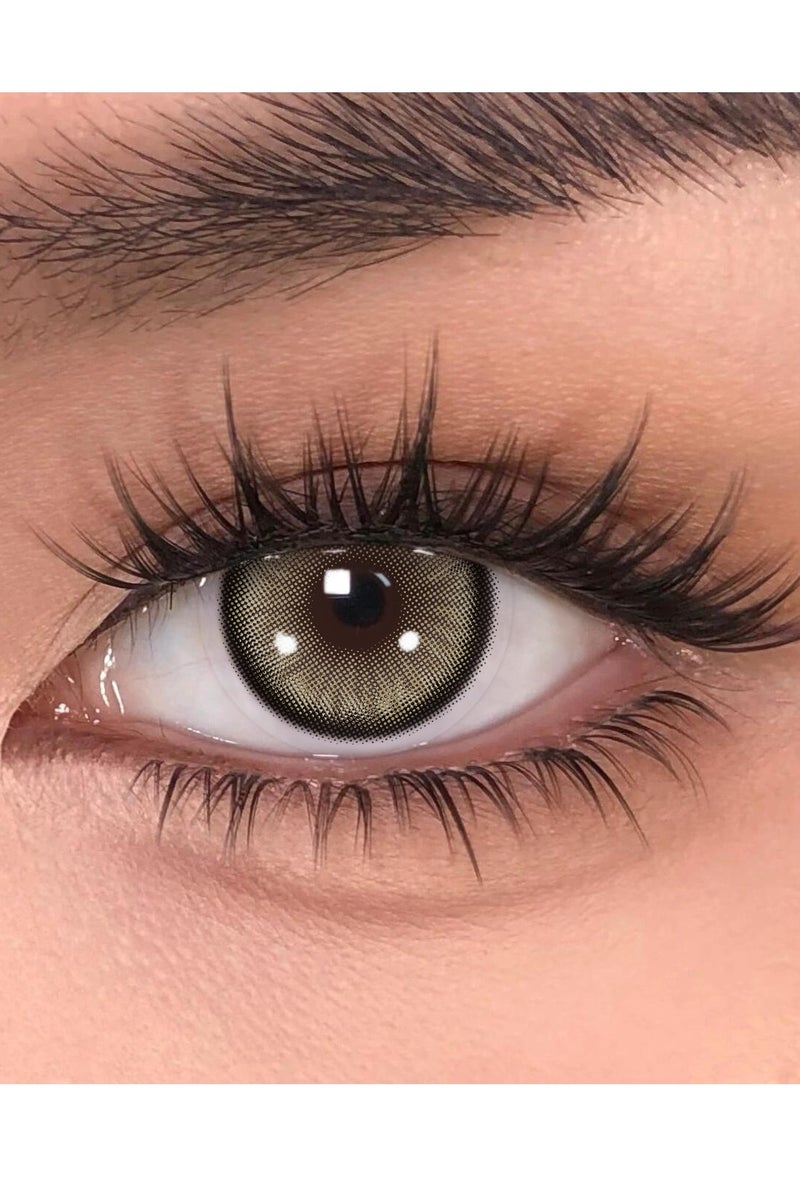 UYAAI Mirage Brown Lenses Yearly Colored Contact Lenses, Unisex Cosmetic Contact Lenses, Natural Fashion Lenses, With Case - Image 2