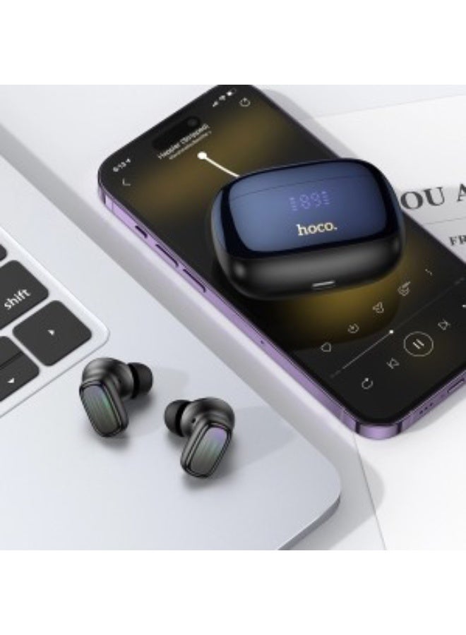 Hoco EQ20 ANC + ENC Noise Cancellation Bluetooth 5.4 Wireless Earbuds Support Dual Connect HiFi Stereo Music Sport In-Ear Earphone black - Image 2